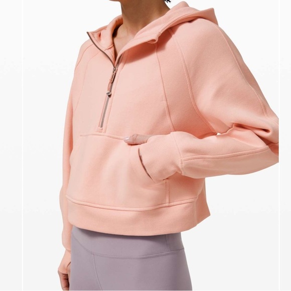 Lululemon Scuba Oversized 1/2 Zip Hoodie in Pink Mist Size M/L - Picture 2 of 15